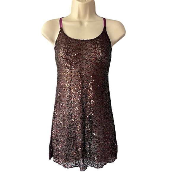 Free People Intimately Sequin Sheer Slip Dress Size XS - Picture 1 of 7